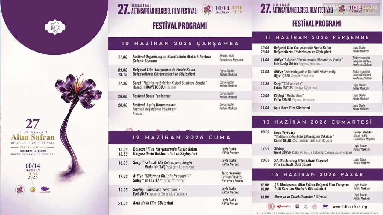 ALTIN SAFRAN BELGESEL FİLM FESTİVALİ PROGRAMI BELLİ OLDU