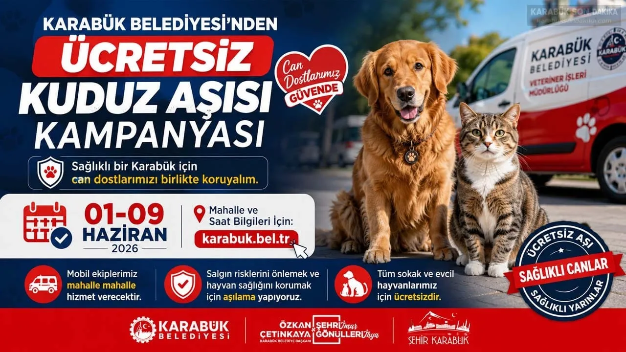 KARABÜK BELEDİYESİ’NDEN ÜCRETSİZ KUDUZ AŞISI KAMPANYASI