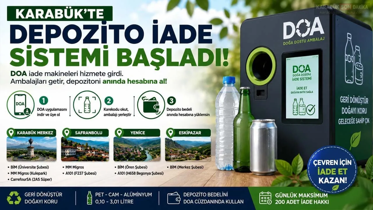 KARABÜK’TE DEPOZİTO İADE DÖNEMİ BAŞLADI: İŞTE DOA NOKTALARI